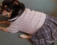img 1 attached to Medium Grey Dog Sweater Dress Wool Tutu Skirt Winter Warm Knitted Clothes For Small Medium Dogs Girls FLAdorepet review by Liz Trujillo