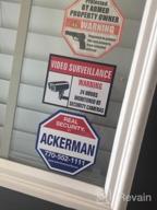 img 1 attached to Outdoor/Indoor Self-Adhesive Vinyl Property Owner Armed Security Warning Sticker Set With Video Surveillance Decal For Windows And Doors. review by Jessica Thompson