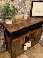 img 1 attached to Rustic Brown 2 Door Storage Cabinet With Adjustable Shelves, Buffet Sideboard For Dining Room, Living Room, Bedroom review by Jaime Benenati