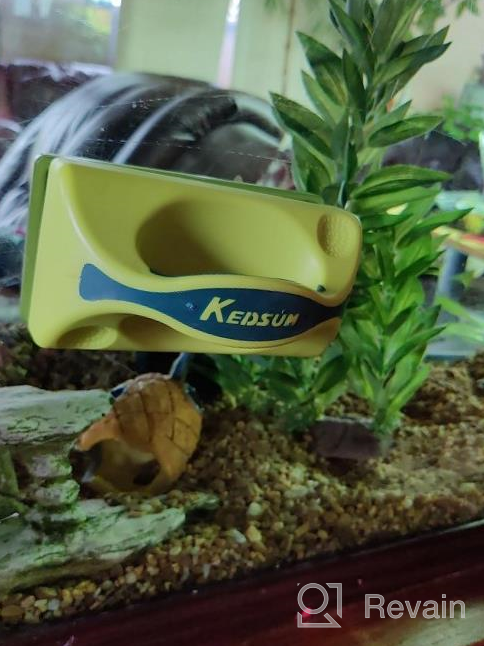 img 1 attached to 🧲 Efficient Magnetic Fish Tank Cleaner: KEDSUM Floating Clean Brush with Handle Design review by Troy Henkhaus