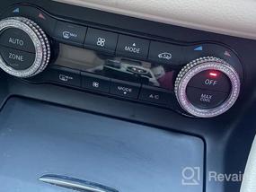 img 7 attached to Mercedes Benz Interior Knob Cover: TopDall Bling Climate Control AC Button Crystal Accessory