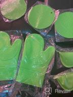 img 1 attached to Extra Long Silicone Oven Mitts And Pot Holders Set - Heat Resistant Quilted Liner With Mini Mittens For Kitchen, Baking, Grill & BBQ - Green (6 Pack) review by Byron Patil