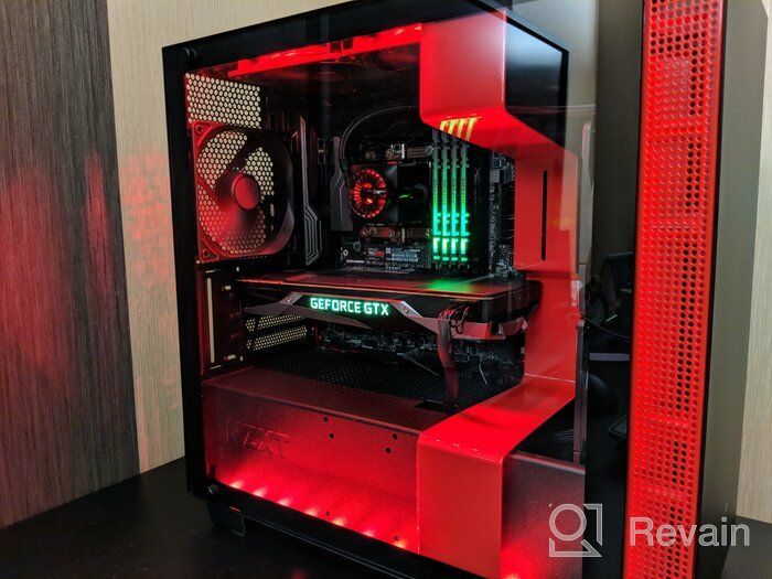 img 2 attached to 🕹️ 2018 NZXT H400i MicroATX Gaming Case: CAM-Powered Smart Device, Tempered Glass Panel, Water-Cooling Ready (Black/Red) review by Ada Dylewska ᠌