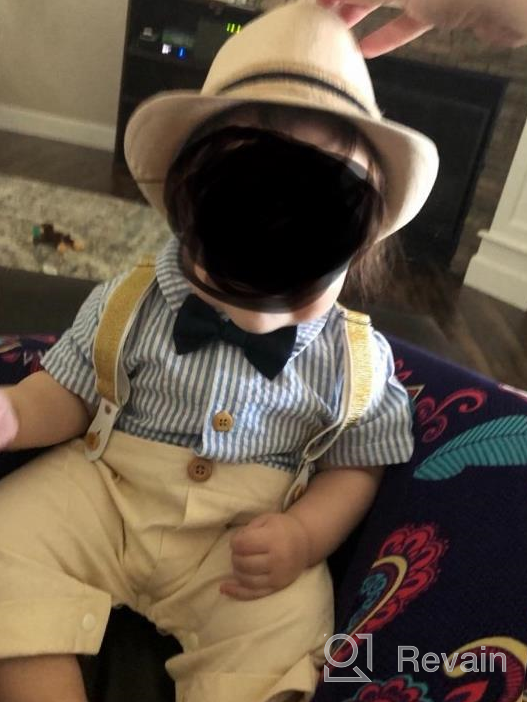 img 1 attached to 👶 HMD Baby Boy Gentleman White Shirt Bowtie Tuxedo Onesie Jumpsuit Overall Romper (0-18 Months) - Enhanced SEO review by Phil Oliveira