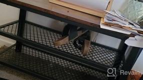 img 6 attached to HOOBRO Coat Rack Shoe Bench: 3-In-1 Entryway Storage, Wood & Metal Frame, Greige/Black BG17MT01