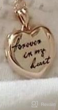 img 1 attached to Personalized 925 Sterling Silver Forever In My Heart Locket Necklace - Holds Pictures | Photo Picture Locket Necklace for Women & Girls review by Greg Cunningham