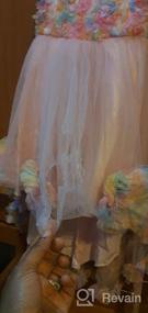 img 7 attached to Enchanting Princess Tulle Dress: 3D Flowers, Rainbow Birthday, Pageant, and Wedding Partywear