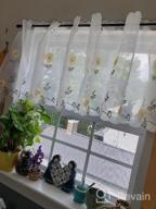 img 1 attached to 🌼 ZHH Handmade Daisy Valances: Embroidered Pastoral Style Cafe Curtain with Floral Kitchen Design - Yellow, 1 Panel (70" W x 17" H) review by Michael Vargas
