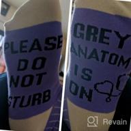 img 1 attached to Grey'S Anatomy Novelty Cotton Crew Socks For Women With Humorous 'Please Do Not Disturb' Letter Print review by Greg Quinit