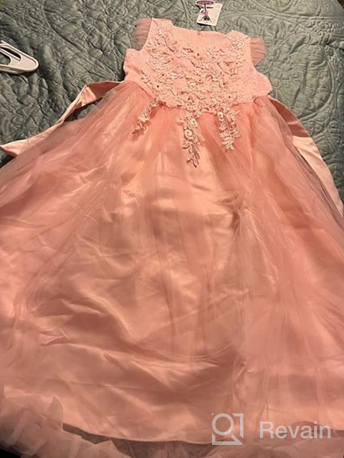 img 1 attached to Lace Maxi Dresses for Flower Girls - Ideal for Weddings, Pageants, Parties, Proms, Communions and other Special Occasions, Featuring Puffy Tulle Ball Gowns review by Prince Aguirre