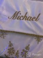 img 1 attached to DIBSIES Personalized Sparkling Snowflakes Christmas Stocking (Silver) review by Brooke Daniels
