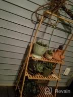img 1 attached to COPREE Bamboo 3-Tier Hanging Plant Stand: Organize Your Garden In Style! review by Jesse Gray
