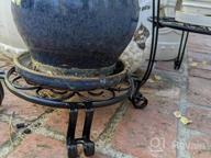 img 1 attached to POTEY 4 Pcs Metal Plant Stands For Indoor & Outdoor Plants, Flower Pot Planter Holder, Metal Rustproof Iron Garden Container Round Supports Rack 9"/10”/11"/12“ (Black) review by Daniel Bruce