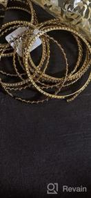 img 6 attached to 💃Изысканный Touchstone Индийский Болливудский рукавчик для рук: Разбитый металл и дизайнерские каналы на золотых браслетах-браслетах для женщин.