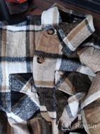 img 1 attached to Women'S Wool Blend Plaid Shacket Jacket - Hixiaohe Casual Button Down Coat review by Jamie Mousavi