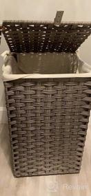 img 6 attached to Greenstell Laundry Hamper: 90L Handwoven Rattan Basket With Lid, Removable Liner Bags & Mesh Laundry Bags For Clothes And Toys In Bathroom And Bedroom - Brown