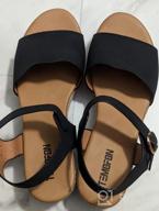img 1 attached to TEMOFON Platform Espadrilles Sandals For Women Casual Summer Open Toe Ankle Strap Wedge Shoe Sandals review by Sonny Flores