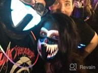 img 1 attached to Light Up Your Halloween With Neon LED Scary Cosplay Mask - Perfect For Festival Parties! review by Jamie Kamoso