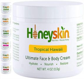 img 4 attached to Tropical Hawaii Hydrating Face Cream And Body Lotion - Moisturizing Cream With Aloe Vera And Coconut Oil For Dry Skin, Eczema And Rosacea Relief - Wrinkle Cream For Face - 4Oz