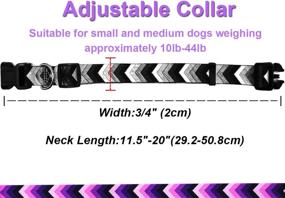 img 2 attached to Bohemia Tribal Print Nylon Dog Collar - Cute And Adjustable Collar For Small And Medium Dogs, Ideal For Outdoor Walking And Playing By Mycicy