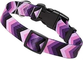 img 4 attached to Bohemia Tribal Print Nylon Dog Collar - Cute And Adjustable Collar For Small And Medium Dogs, Ideal For Outdoor Walking And Playing By Mycicy