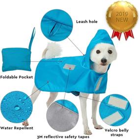 img 3 attached to 🐶 Blueberry Pet 7 Patterns Reflective Dog Raincoat or Poncho - Lightweight and Packable