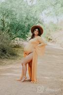картинка 1 прикреплена к отзыву Maternity Off Shoulder Wrap Flare Sleeves Maxi Photography Dress Baby Shower Gown от Agonia Pedrosa