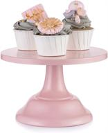 розовая подставка для торта, свадебный десерт, кекс, 8 дюймов/20 см, круглые подставки для торта на день рождения, годовщину свадьбы, детский душ (розовый, диаметр 8 дюймов) логотип