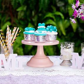img 2 attached to Pink Cake Stand Wedding Dessert Cupcake 8 Inches/ 20Cm Round Cake Stands For Birthday Party Wedding Anniversary Baby Shower (Pink, Diam 8")