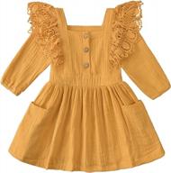 очаровательные осенние платья для маленьких девочек: наряды с юбкой с длинными рукавами и рюшами aoty логотип