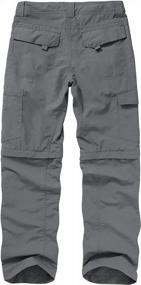 img 3 attached to Мужские походные штаны, трансформируемые, на молнии, легкие, быстросохнущие, для рыбалки, сафари, кемпинга, путешествий, штаны для бойскаута