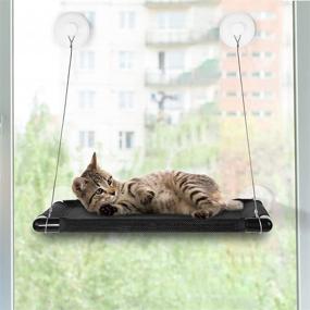 img 3 attached to 🐱 PINPON Cat Window Perch: Durable Suction Cup Hammock Seat for Safe Indoor Sunbathing and Resting