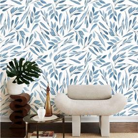 img 3 attached to Transform Your Space With HAOKHOME'S Blue Branches Peel And Stick Wallpaper