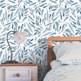 img 2 attached to Transform Your Space With HAOKHOME'S Blue Branches Peel And Stick Wallpaper