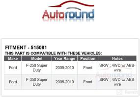 img 2 attached to Autoround 515081 Front Wheel Bearing and Hub Assembly Compatible with Ford F-250 F-350 Super Duty 2005-2010, 4WD SRW, 8 Lug, with ABS