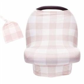 img 4 attached to Lattice Carseat Cover & Beanie Set: Versatile Infant Canopy For Boys And Girls