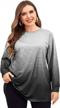 soly hux women's graphic print long sleeve shirts workout tee shirts round neck casual t shirt top logo