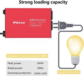 img 1 attached to High-Performance 300W Power Inverter 12v to 110v with 2 USB Ports and 2 AC Sockets - Car Outlet Adapter and Laptop Car Charger with Cigarette Lighter