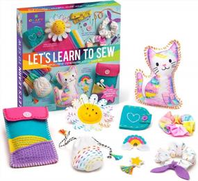 img 1 attached to Craft-Tastic Sewing Kit For Kids - Fun Projects, Step-By-Step Instruction Book, Reusable Supplies To Teach Basic Stitches, Embroidery & More For Beginners - Ages 7+