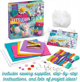 img 2 attached to Craft-Tastic Sewing Kit For Kids - Fun Projects, Step-By-Step Instruction Book, Reusable Supplies To Teach Basic Stitches, Embroidery & More For Beginners - Ages 7+