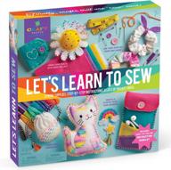 craft-tastic sewing kit for kids - fun projects, step-by-step instruction book, reusable supplies to teach basic stitches, embroidery & more for beginners - ages 7+ logo