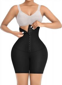 img 4 attached to Women'S High Waisted Tummy Control Shapewear Shorts Butt Lifter Thigh Slimmer Waist Trainer By FeelinGirl
