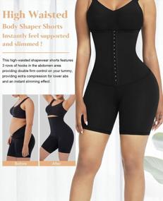 img 2 attached to Women'S High Waisted Tummy Control Shapewear Shorts Butt Lifter Thigh Slimmer Waist Trainer By FeelinGirl