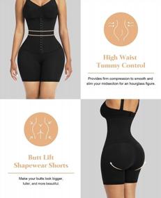img 1 attached to Women'S High Waisted Tummy Control Shapewear Shorts Butt Lifter Thigh Slimmer Waist Trainer By FeelinGirl