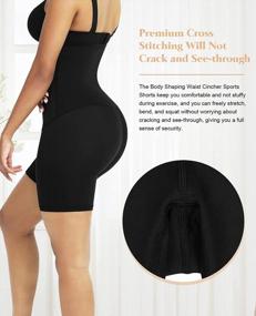 img 3 attached to Women'S High Waisted Tummy Control Shapewear Shorts Butt Lifter Thigh Slimmer Waist Trainer By FeelinGirl