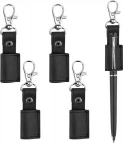 img 4 attached to Keep Your Pencils Safe And Secure With Gydandir'S Portable Leather Pen Holder Lanyard Set