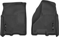 🚗 husky liners x-act contour series, black front floor liners, 53511, compatible with 2009-2020 dodge ram 1500 classic crew cab, 2010-2018 dodge ram 2500/3500 mega/crew cab with automatic transmission (2 pcs) logo