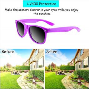 img 2 attached to TUPARKA Sunglasses Party Favors Neon Colors Sunglasses Bulk Goody Bag Fillers For Beach Birthday Party Pool Party Supplies