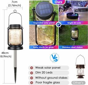 img 1 attached to Transform Your Outdoor Space With Multicolor Solar Mason Jar Lights - Weatherproof Fairy Lights For Patio Or Garden