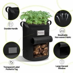 img 2 attached to Suntee'S Potato Garden: 4-Pack Of 10-Gallon Grow Bags For Healthy And Abundant Harvests!